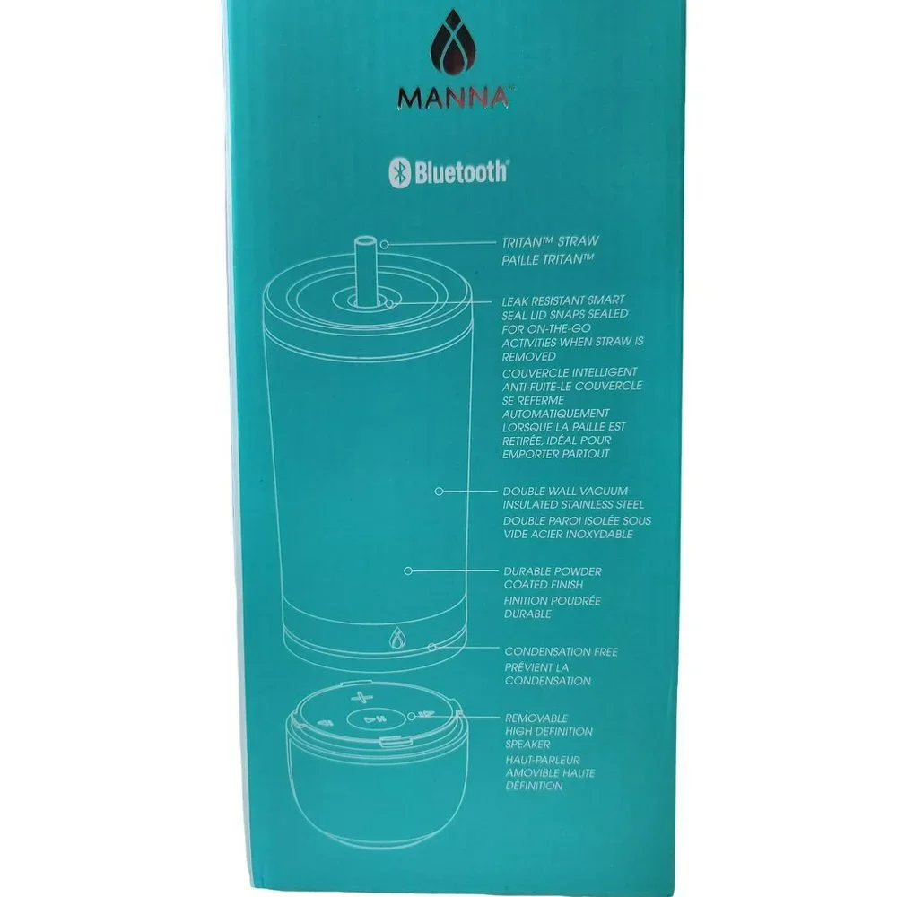 Manna Aqua Wireless Speaker Tumbler 17oz Bluetooth Music Speaker Tumbler - Picture 8 of 10